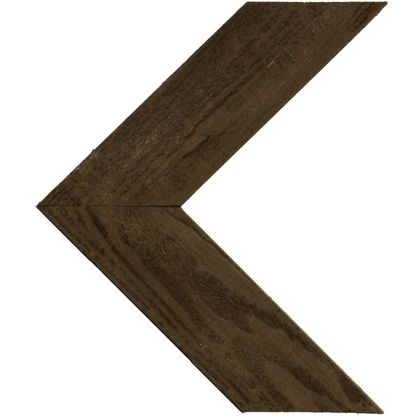 Ekena Millwork 13"W x 16"H x 3/4"D Vintage Farmhouse 3 1/2" Chevron, Barnwood Decor Collection, Reclaimed Grey DECR13X16X075CHVGY - main